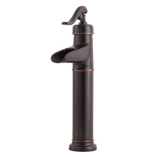 Pfister GT40YP0Y Ashfield Single Control Vessel Bathroom Faucet in Tuscan Bronze, Non-Water Efficient Model