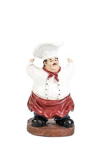 CNFCollection Funny Italian Chef Wine Bottle Holder – Decorative Kitchen & Table Centerpiece Statue, Novelty Wine Rack for Countertop Display, Home Decor & Wine Lover Gift, 7.5” Height