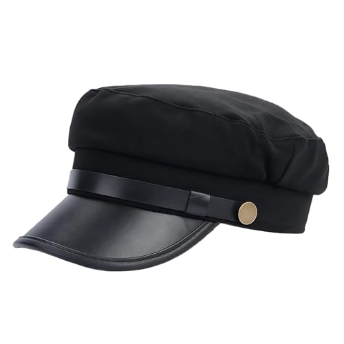 Sombrero de chofer negro retro de para conductor para hombres y mujeres, uso diario, viajes, fiesta temática