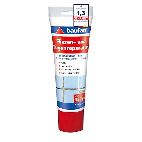 Baufan Fliesen- und Fugenreparatur Weiß 350g I Wasserfeste...