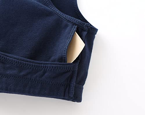 Topwhere Women's Cotton Wireless Sleep Bra For Nursing And Maternity (Black+Grey+Navy Blue, M) #TOP4