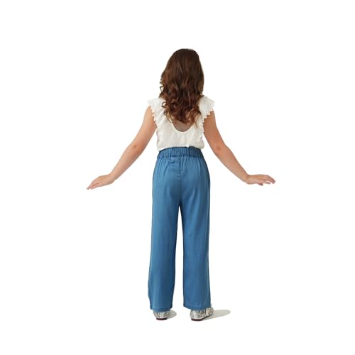Girls Pants with Pockets Pull On Lightweight Bell Bottoms Straight Leg Baggy Jeans for Girls Flare School Pants3