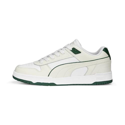 Image of PUMA Men's Rbd Game Low Track Shoe, 11 UK, Puma White Vapor Gray Vine Puma Gold, 7.5 us