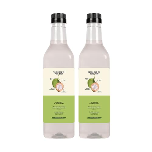 Image of Nune Virgin Cold Pressed Coconut Oil - 2 Litre Bottle (Pack of 2) With Pure & Certified Cooking Oil