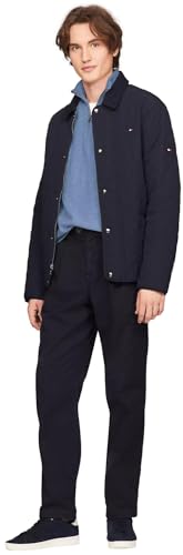 TOMMY HILFIGER Men's 1/4 Zip Mockneck Pullover Sweater, BlueHtr, L2