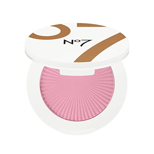 No7 Matte Powder Blush - Damson Mist - Loose Blush Makeup Palette For Instant Flush Of Color - Makeup Powder For Face With Skin Conditioning Vitamin E (3G) #TOP1