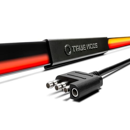 True Mods 49 Inch Smoked Triple 3 Row LED Tailgate Light Bar Strip for Pickup Truck Trailer Vehicle [Rigid Aluminum] Amber Sequential Turn Signal TBT Red Running Brake White Reverse Tail Gate Lightbar