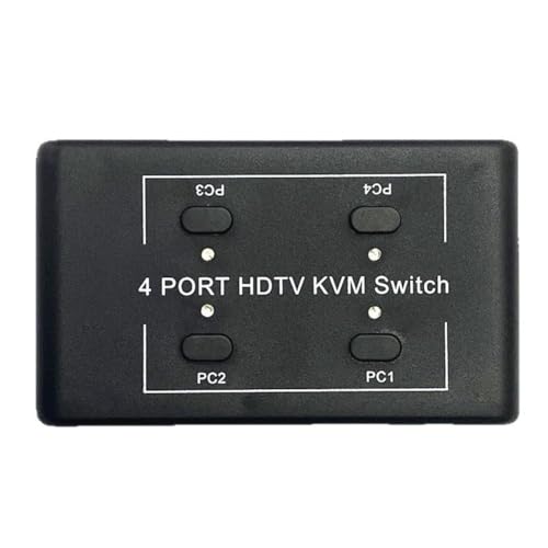 Buhdjfnke Conmutador KVM 4X1 4K Compatible con, Divisor, Concentrador USB, Adaptador de Transferencia, Cargador de Teléfono, Base de Expansión Múltiple para PC.