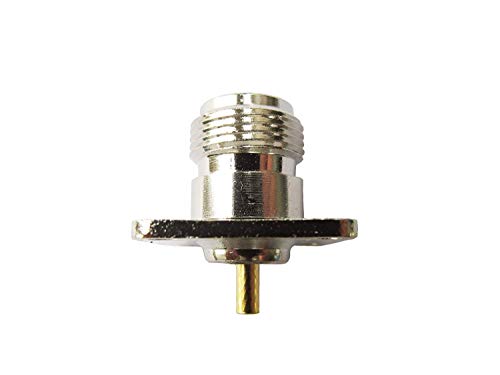Conector RF N hembra Jack para PCB soldar chasis 4 agujeros montaje panel coaxial 3