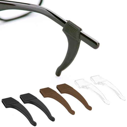 Anti-Slip Glasses Ear Grip - 3 Pack - Stretch Fit for Sunglasses and Glasses Retainer Glasses Chain