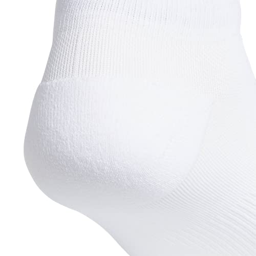 Adidas Unisex Running Tabbed Single No Show, White/Light Onix Grey, Medium #TOP3