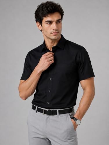 Image of Appel Touch Men's Cotton Blend Formal Shirt Half Sleeves