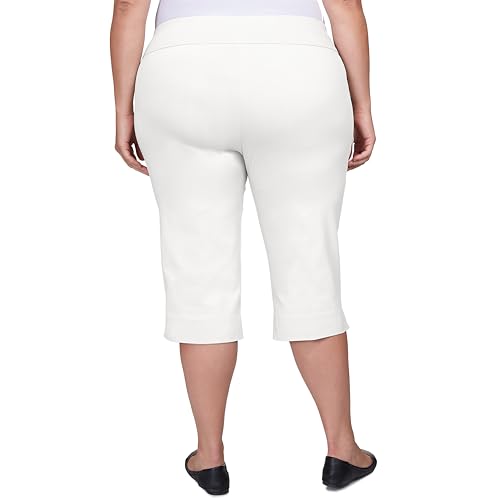 Ruby Rd. Womens Womens Plus-Size Mid-Rise Pull-on Straight Solar Millennium Tech Clamdigger with Side Splits2