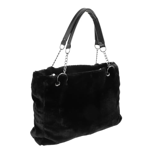 Plush Tote Bag for Women Stylish Fuzzy Handbag Large Capacity for Casual Outings and Night Out Lightweight Design