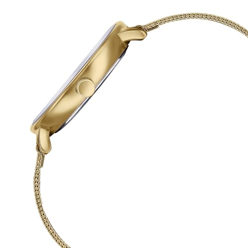 Image of Sonata Sleek Light Yellow Dial Stainless Steel Strap Analog Watch for Women-8191YM01