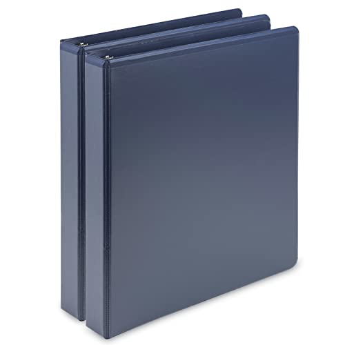 Image of Samsill Plant-Based 1 Inch Durable D-Ring, View Binder, Eco-Friendly, USDA Certified Biobased, 2 Count,Pack of 1, Indigo