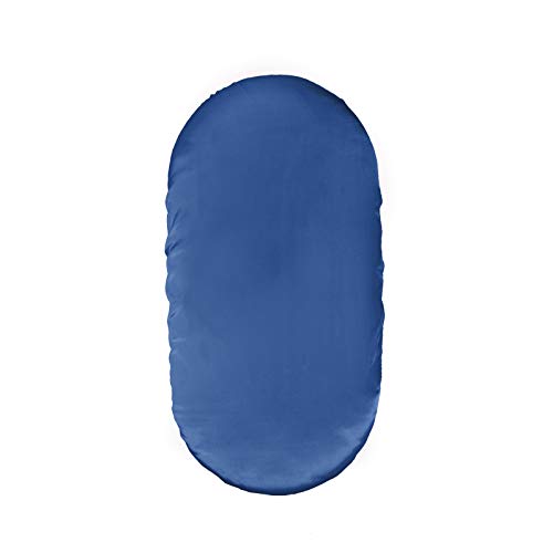 Image of Pro Goleem Satin Bassinet Sheet Great for Baby Hair Soft Silk Feeling Sheet for Cradle or Bassinet Pad＆Mattress for Girls Gift for Newborn and Infant Navy Blue