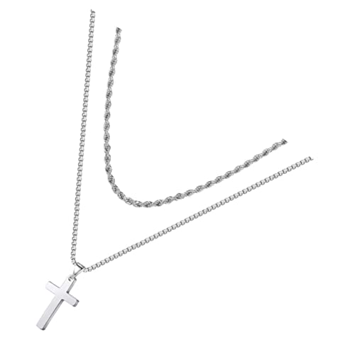 Collier pendentif croix acier inoxydable fini les bijoux qui ternissent sous l'eau