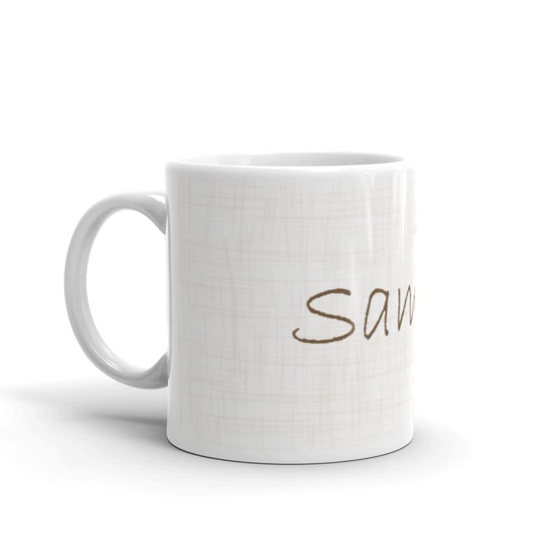 RISH Coffee Tea Mug Ceramic 350 ml | Samkit Name Design Printed Cups