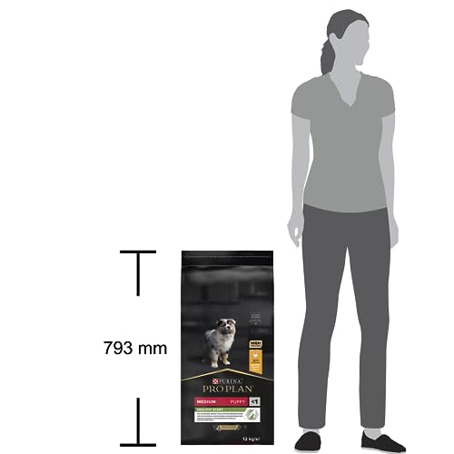 Pro Plan Medium Puppy Healthy Start, Welpenfutter trocken, reich an Huhn, 1er Pack (1 x 12 kg)