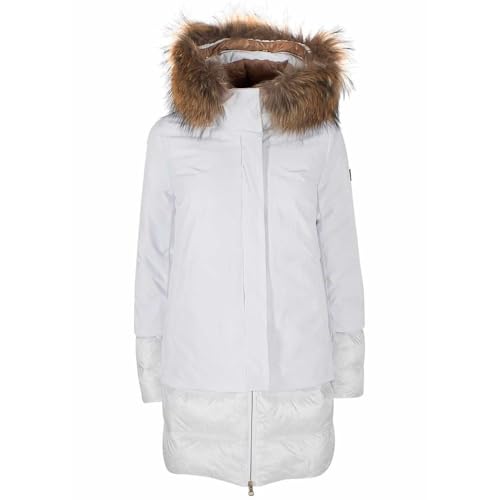 Veste en nylon blanc Yes Zee pour femme : le manteau épuré