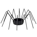 Tyxzle Metal Spider Candle Holder - Halloween Table Decor, Gothic Centerpiece, Rustic Home Accent for Mantel & Party Display (Black)