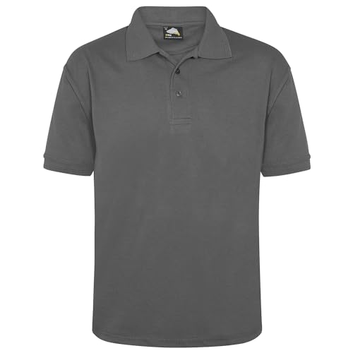 ORN Polo Shirt for Men Adult - Short Sleeve Workwear | UK Casual Smart Tops for Men, Professional Work Wear - 1150 Eagle - Graphite, 3XL