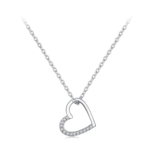 Collier Feng Shui cœur rose en zircone, le pendentif d'amour idéal à offrir