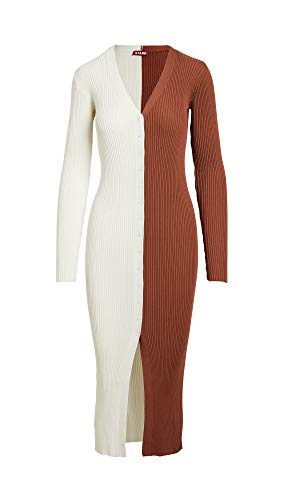 STAUD Women's Shoko Sweater, Tan/White, L STAUD Women's Shoko Sweater, Tan/White, L