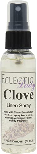 Clove Fragrance Oil Linen Spray - Handmade in USA, Phthalate-Free, No Artificial Colors, Preservatives - Spray for Linens, Bedding, Sheets (Double Strength 16 oz)