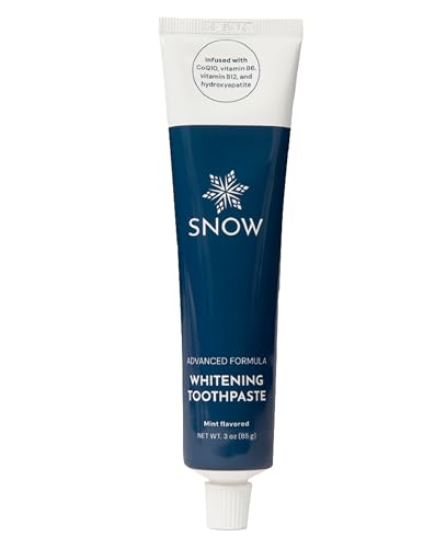 Snow Infusions Whitening Toothpaste, Advanced Morning Formula with Hydroxyapatite, CoQ10, Vitamins B12 and B6 for Daily Teeth Care, Teeth Whitening Toothpaste – Advanced