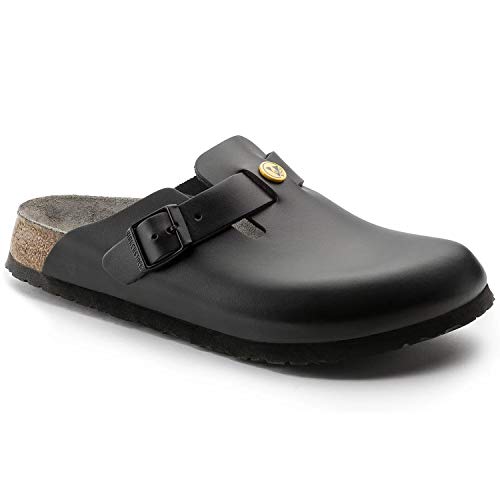 Chaussures Birkenstock Boston antistatique en cuir naturel noir, taille 43