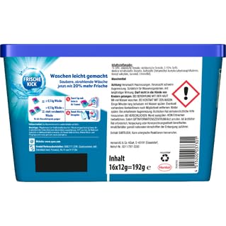 Spee Universal Power Caps Deo-Frische Kick Allin1 (8 × 16 Waschladungen), Vollwaschmittel verleiht Reinheit, Sauberkeit & Frische, Waschmittel Caps mit 48 h Fresh, geeignet von 20–95 °C
