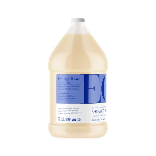 Eo Shower Gel Body Wash Refill, 1 Gallon, French Lavender, Organic Plant-Based Skin Conditioning Cleanser With Pure Essentials Oils #TOP1