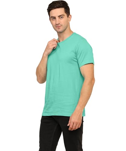 Image of Unisex Round Neck Plain T-Shirt | Combed Bio-Washed Ring Spun Cotton for Men & Women, Short Sleeves