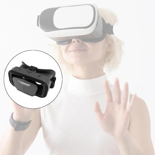 Image of VR 3D Virtual Reality Headset - Compatible with Android & iOS Smartphones | Immersive 360 Viewing Experience for Movies & Games | Adjustable Lenses & Comfortable Fit
