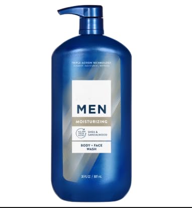 New Men Moisturizing 2-in-1 Body Face Wash with Glycerin Vitamin E 30 FL OZ pack of 1