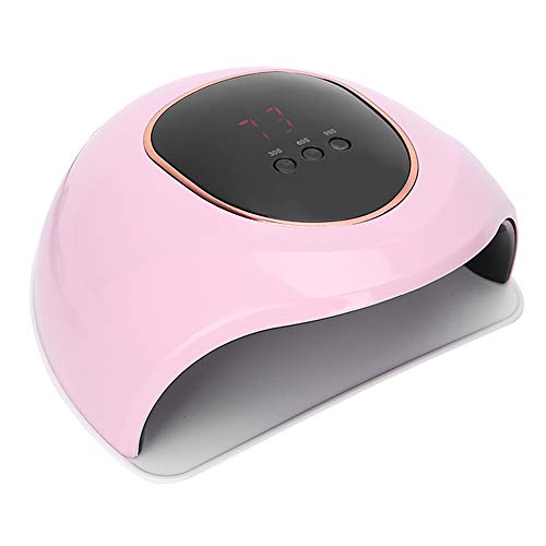 Professional Nail Dryer, 72W UV LED Lamp Gel Nail Polish Curing Machine Nail Art Manicure Tools with 3 Timer Settings, Smart Automatic Sensor, LCD Display(Pink)