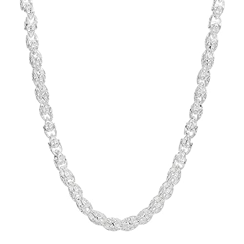Collier chaîne robinet argent 925 de 5 mm, bijou de mariage 20 pouces pour femme et homme