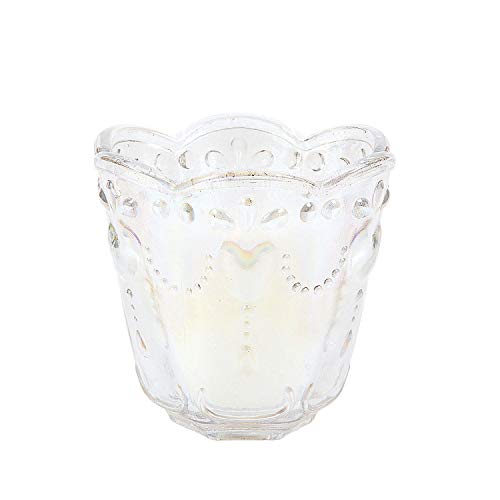 Fun Express - Iridescent Scallop Trim Candle Holders for Wedding - Home Decor - Candles and Candle Accessories - Candle Holders & Accessories - Wedding - 6 Pieces