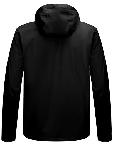 Little Donkey Andy Men's Lightweight Hooded Softshell Jacket for Running Travel Hiking, Windproof Outerwear, Water Repellent2