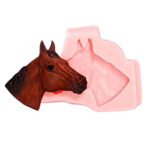 Horse Head Silicone Mold Chocolate, Fondant, Resin, Clay Flexible Mold. Creates a thin horse head.