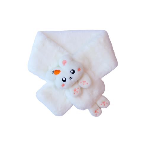 Ruby&Tang Girl Scarf Plush Wrap Neck Warmer Kids Bunny Scarves Outdoor Furry Rabbit For 1-9y3
