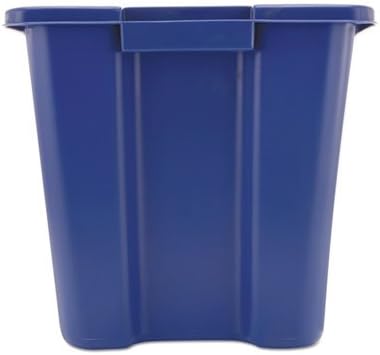 Miniatura 2 de Rubbermaid, 571473 - Papelera de reciclaje apilable, rectangular, polietileno, 14 galones, color azul