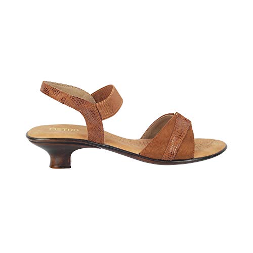 Image of Metro Women's Heeled Faux Leather Comfy Fashion Sandals