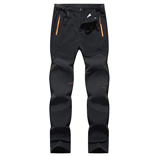DAFENP Pantalones Trekking Mujer Invierno Impermeables Pantalones Termicos Montaña Senderismo Esqui Nieve Polar Forrado Aire Libre KZ2915W-Black-XS