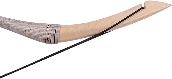 Huntingdoor Arco ricurvo Tradizionale Fatto a Mano in Legno mongolo Gomito da Caccia Arco Arco Lungo per la Pratica di Caccia Adulti 30-60 libbre (30lbs)