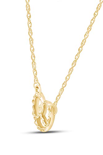 THE JEWEL ZONE Pretzel Pendant Necklace for Women, 14K Gold Over Sterling Silver Minimalist Tiny Pretzel Charm, Dainty Everyday Necklace Jewelry Gift with 18" Chain2