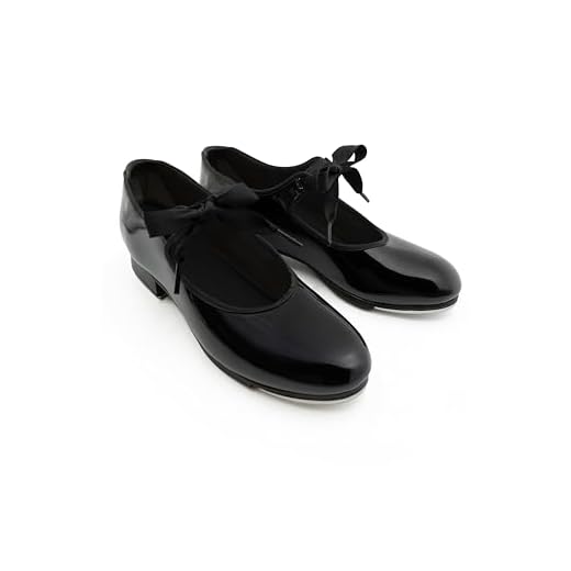 Capezio girls Jr. Tyette Tap dance shoes, Black Patent, 9 Toddler US