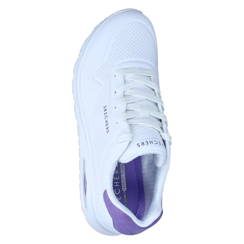 Image of Skechers Women's Uno-pop Back, White /Purple, 7.5